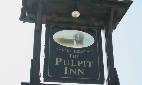 Pulpit Inn Sign Portland Bill
